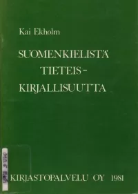 Suomenkielistä tieteiskirjallisuutta